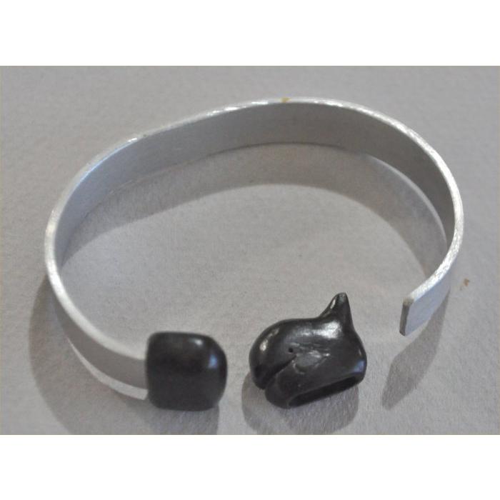 アルミバングルの青黒檀のミニクジラキャップ１０ｍｍ幅 |  | 01