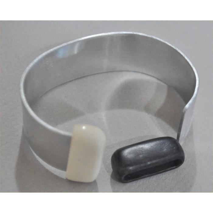 アルミバングルの青黒檀とキャップセット１９ｍｍ幅 |  | 01