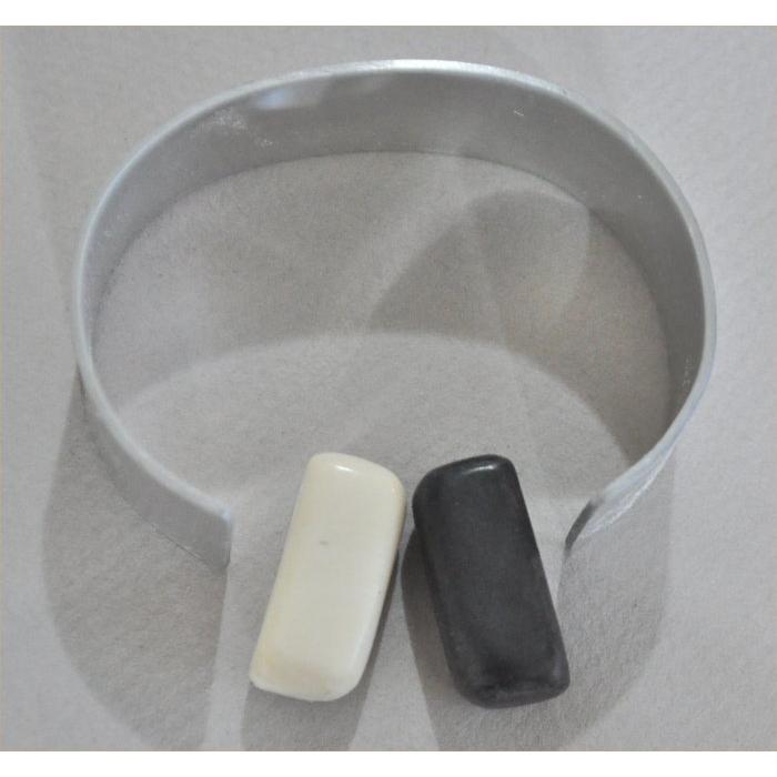 アルミバングルの青黒檀とキャップセット１９ｍｍ幅 |  | 02