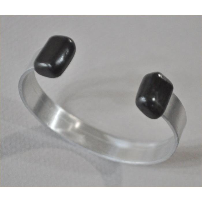 ナンタケットバスケット用の青黒檀のアルミバングル１０ｍｍ幅 | 