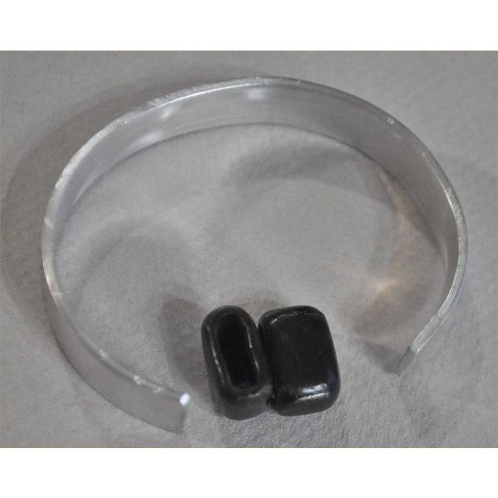 ナンタケットバスケット用の青黒檀のアルミバングル１０ｍｍ幅 |  | 02