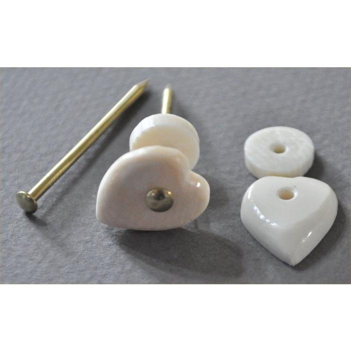 ナンタケットバスケット用のハートデザインノブ ワッシャー付