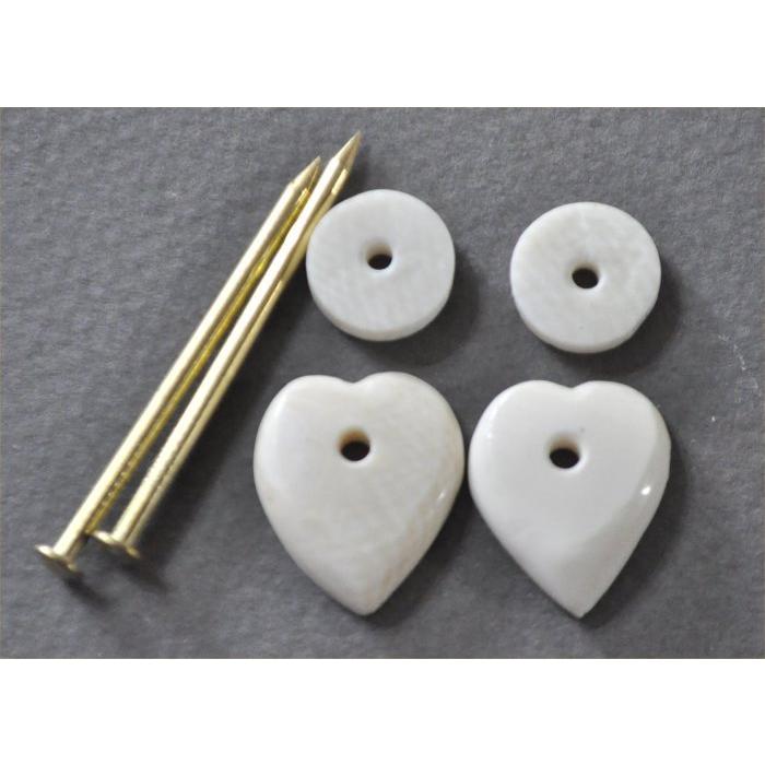 ナンタケットバスケット用のハートデザインノブ ワッシャー付