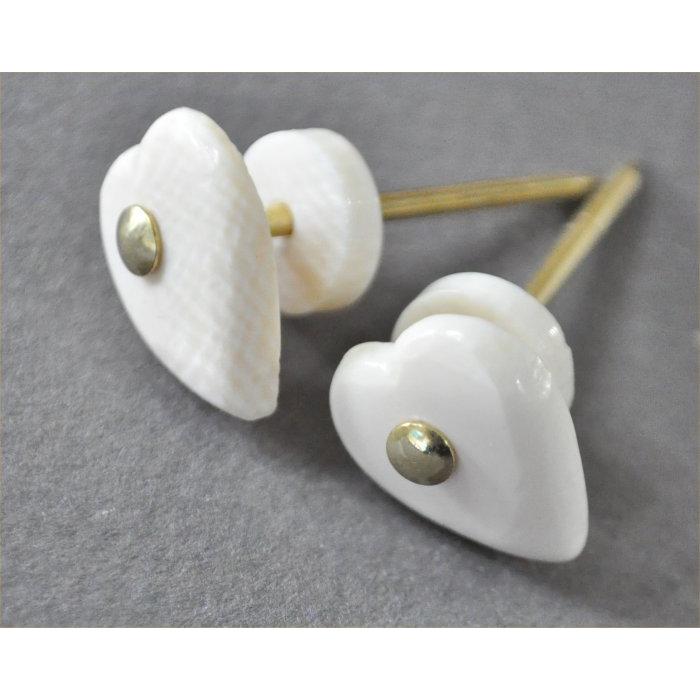 ナンタケットバスケット用のハートデザインノブ ワッシャー付