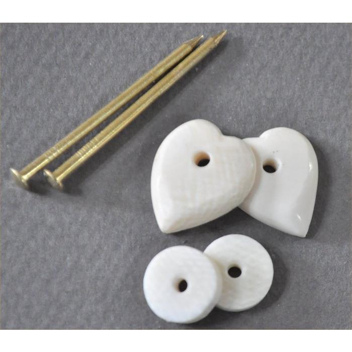 ナンタケットバスケット用のハートデザインノブ ワッシャー付