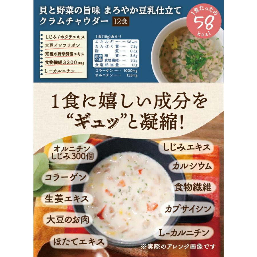 3種類から選べるダイエットスープ12食 コーンスープ クラムチャウダー