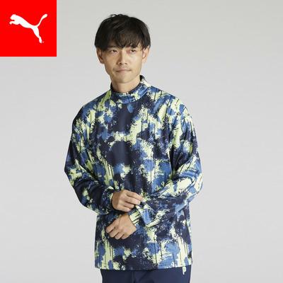 PUMA（プーマ） メンズ ゴルフ PC スプラッシュ AOP 長袖 モックネック