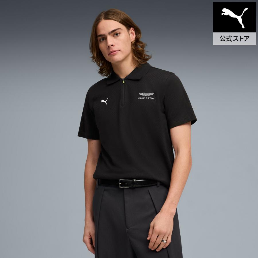 『27日‐28日10倍』メンズ PUMA x アストン マーティン アラムコ F1 チーム ジャカード 半袖 ポロシャツ