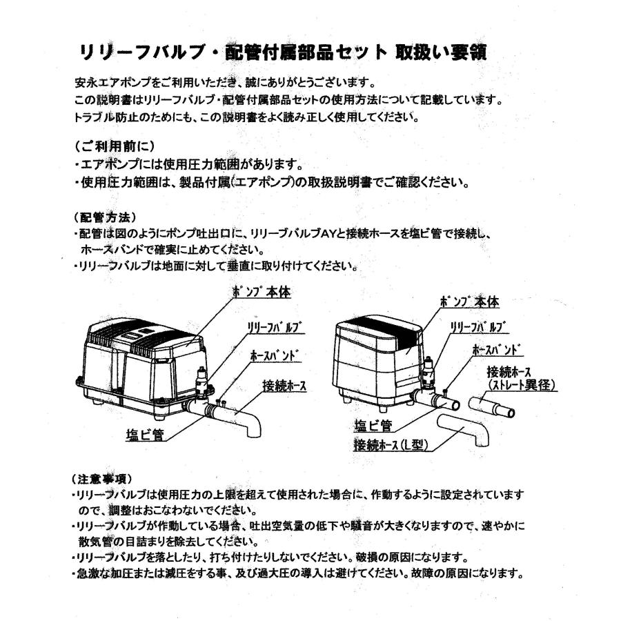 AP-120F(リリーフバルブセット付き) エアーポンプ AP−120F 安永