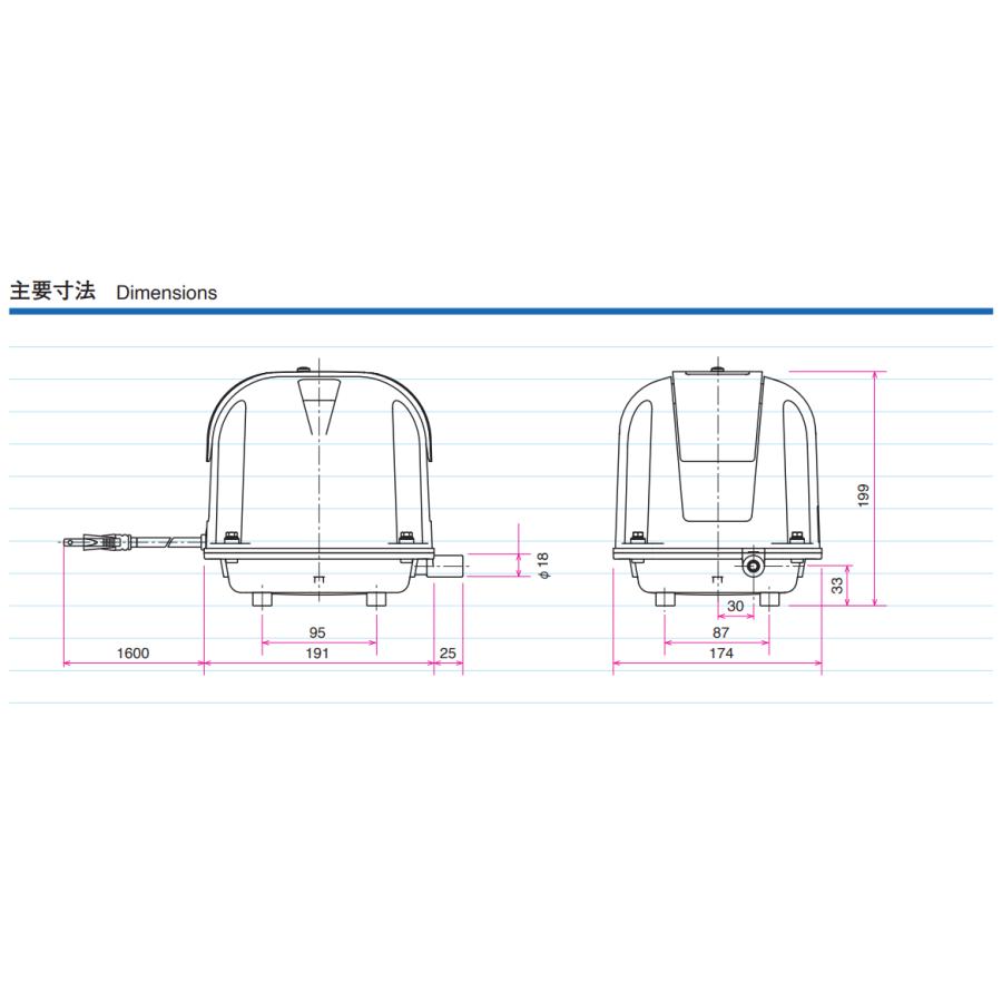 AP-120N エアーポンプ AP−120N 安永エアポンプ 1年保証付 送料