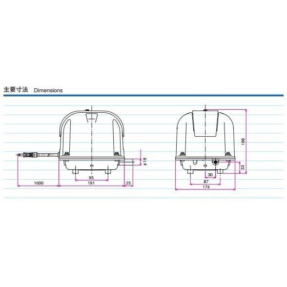 AP-30P（10方分岐装置付き） エアーポンプ AP−30P 安永