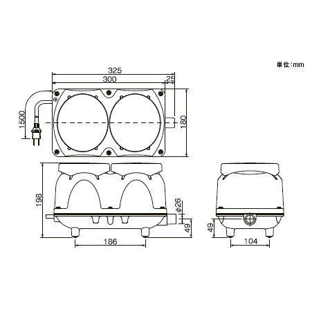 EcoMac300　エアーポンプ　ＥｃｏＭａｃ３００　１年保証付　送料無料　フジクリーン工業