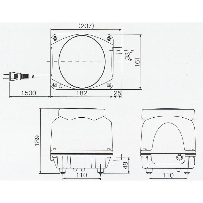EcoMac80 エアーポンプ ＥｃｏＭａｃ８０ フジクリーン工業 １年保証付　送料無料 |  | 01