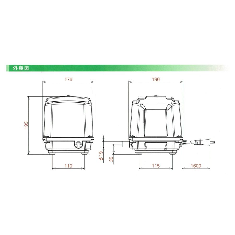 TIP-120 エアーポンプ（JDK-120の後継機種） ＴＩＰ−１２０ 世晃ポンプ 大晃機械工業 １年保証付　送料無料 |  | 04