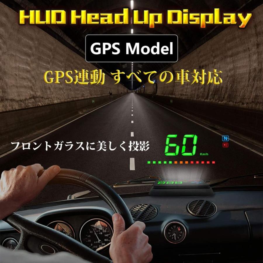 Antion ヘッドアップディスプレイ Hud 後付け Gps連動 車載スピードメーター 時速表示 過速度警告 輝度調節可 日本語説明書 S フクモトストア 通販 Yahoo ショッピング