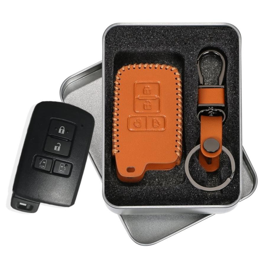 Fleur Toyota ケース 80系 ノア ヴォクシー 高級 80系 レザー スマートキー 車用工具 ケース キー カバー スタイリッシュ 汚れ 滑り 傷 防止 トヨタ
