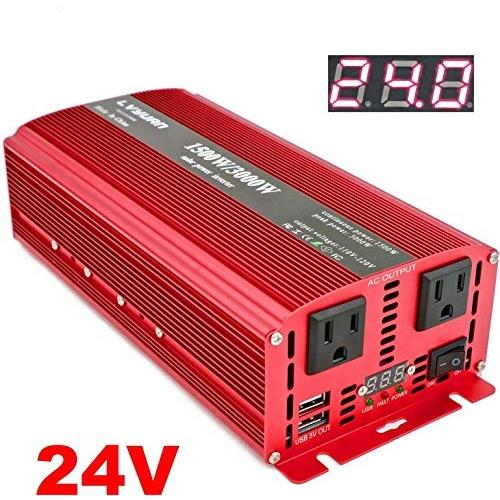 保証書付 Ipowerbingo インバーター 24v 定格1500w 最大 3000w Dc 24v 直流 Ac100v 交流 変換 カー インバーター キャン 特売 Galis Pamekasankab Go Id