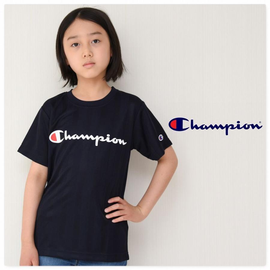 キッズ 半袖Tシャツ 子供服 シャドーストライプ チャンピオン champion  