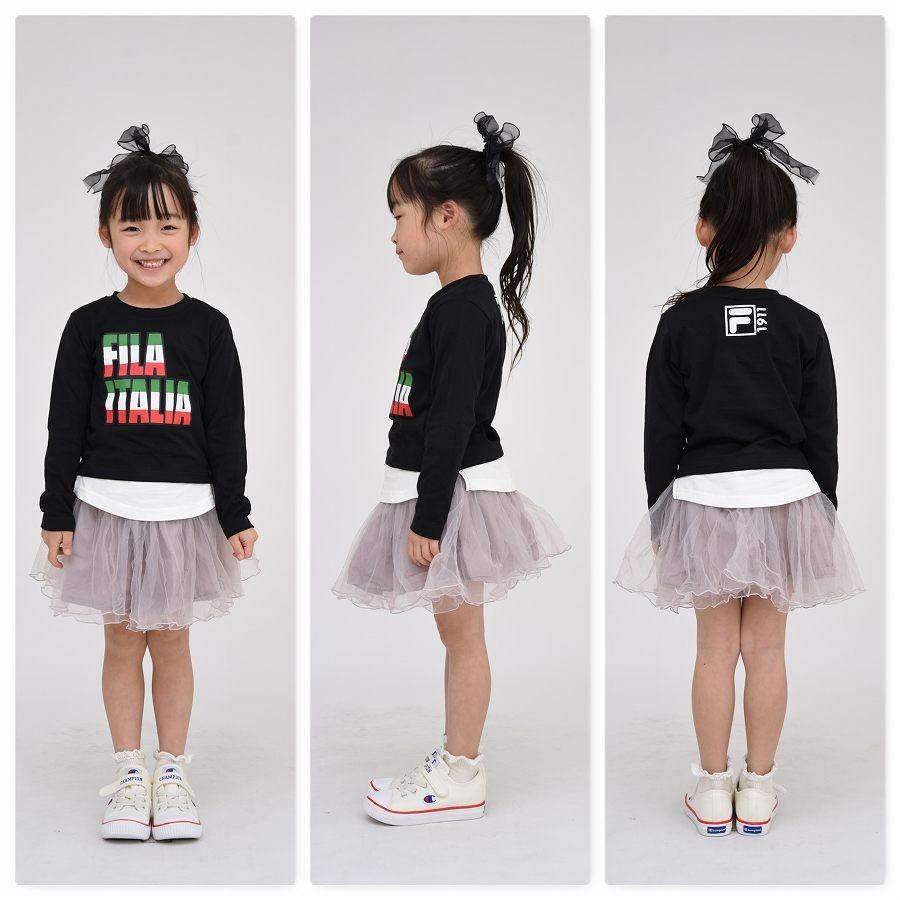 子供服 FILA フィラ 長袖 Tシャツ ビッグロゴ キッズ 男の子 女の子 綿100％ 天竺 トップス 秋 春 冬｜punahele｜06