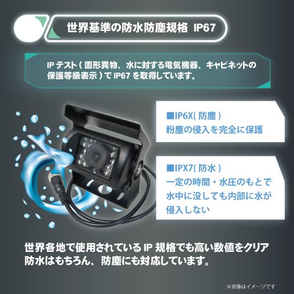 レビュー特典あり】本州一律送無 有線バックカメラ 2台セット モニター