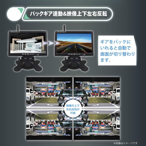 レビュー特典あり】本州一律送無 有線バックカメラ 2台セット モニター