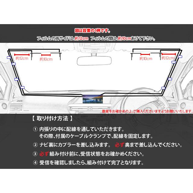 トヨタ ダイハツ 地デジVR-1アンテナコード4本＆L型フィルムアンテナ4