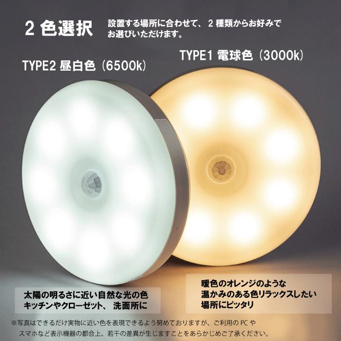 PH6H7S-2set 2個セット レビュー投稿でメール便送無 丸 丸型 小型 人感センサーライト フットライト LED人感センサーライト 屋内 人感 | ブランド登録なし | 04