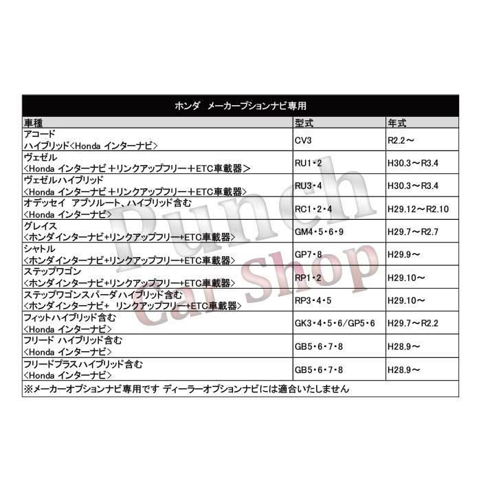 HONDA テレビキャンセラー 走行中テレビDVDが見れる解除キット