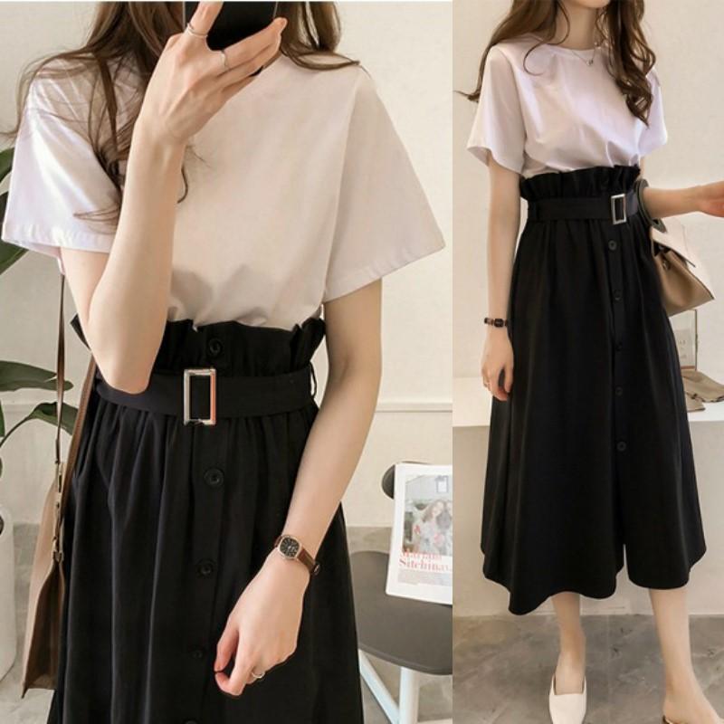 大きいサイズ レディース セットアップ シャツ スカート ワンピース XL 