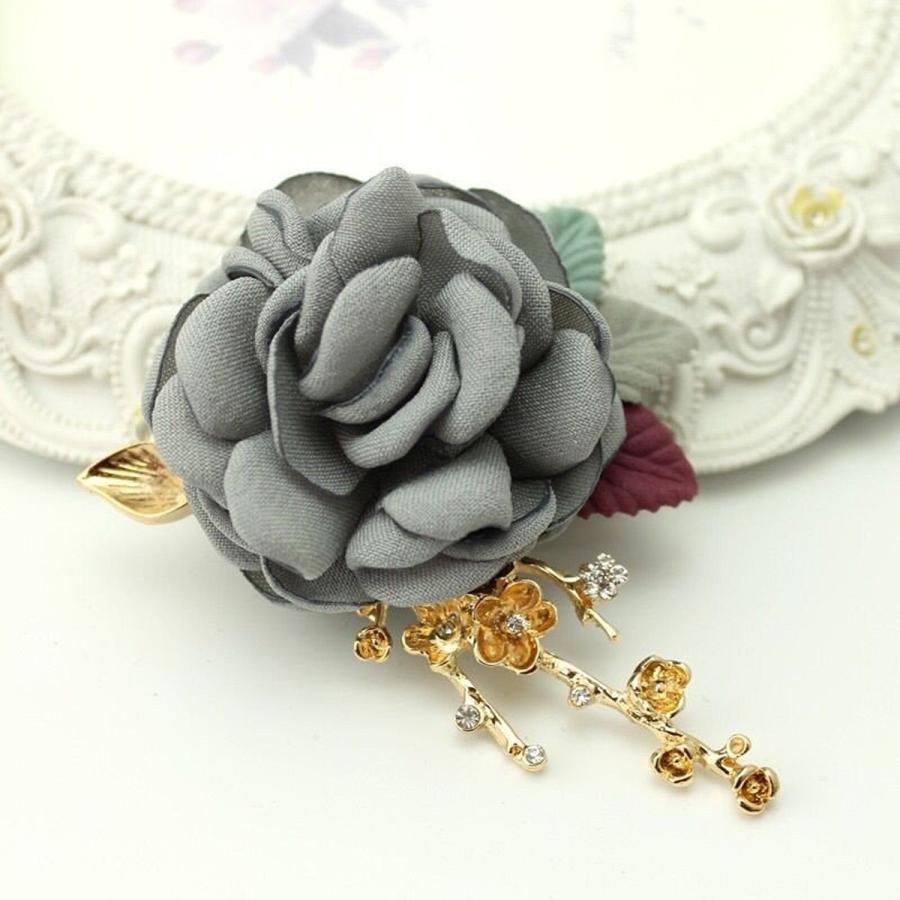 ブローチ 花 アクセサリー コサージュ ハンドメード風 帯留め プチプラ 