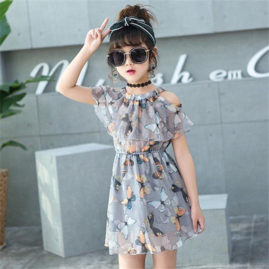 子供服 ワンピース キッズ 女の子 ティーンズ シフォン ガール 