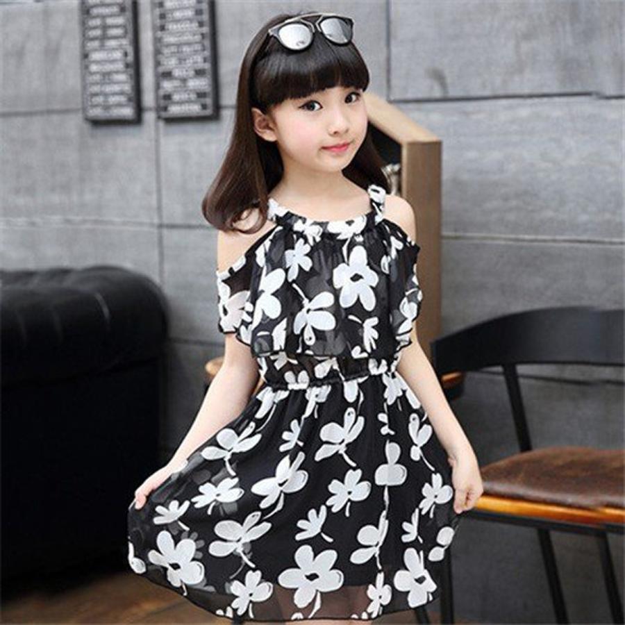 子供服 ワンピース キッズ 女の子 ティーンズ シフォン ガール 