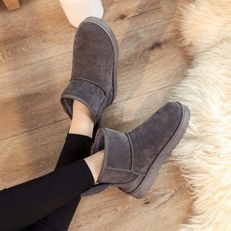 モコモコブーツ ブーツ 「25年秋冬新作」もこもこ裏ボアフェイクムートンショート