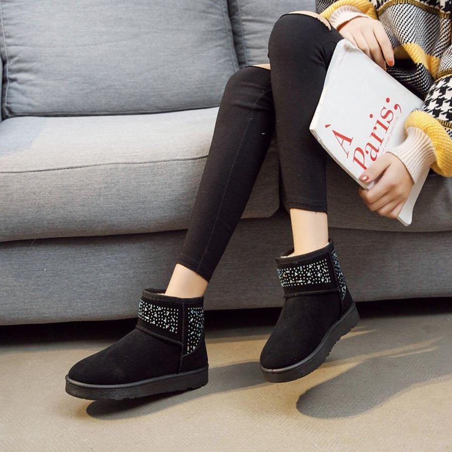 ムートンブーツ レディース 靴 モコモコ シューズ きらきら 美脚