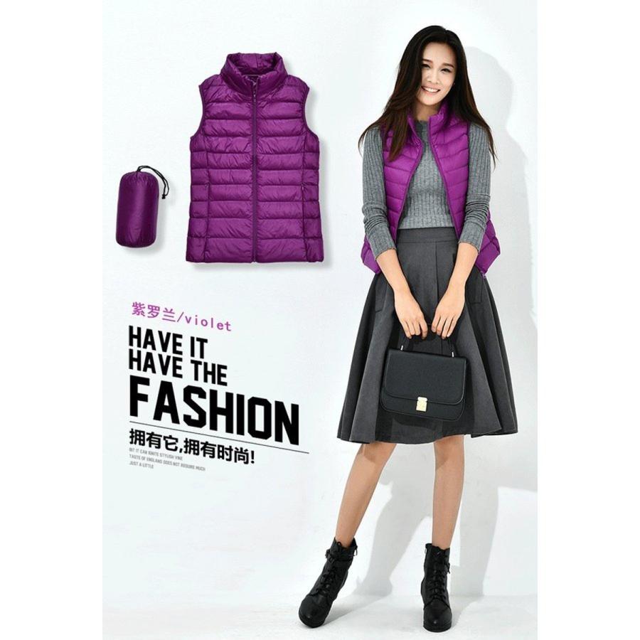 ダウンベスト コムアンファム comme une femme 羽毛 ダウンベスト レディース 軽量 女性 ダウン 羽毛 90％ ベスト