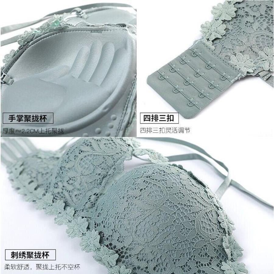 レディース ブラ ショーツセット 盛れるブラ 少女 美乳 育乳 レース ノンワイヤー 小胸 ブラセット セクシー ブラジャー ランジェリー キュート かわいい Lf 0024 A Puni Masyu Mon Cheri 通販 Yahoo ショッピング