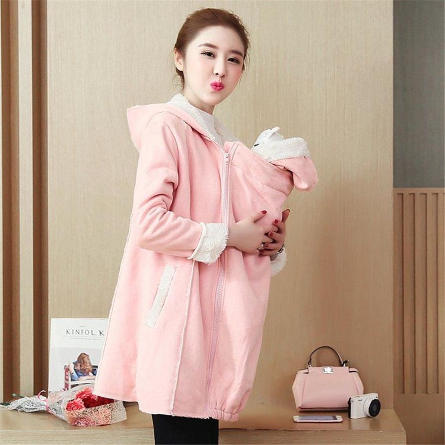 アウター ママコート マタニティ ダッカー付き 妊婦 Aライン フード