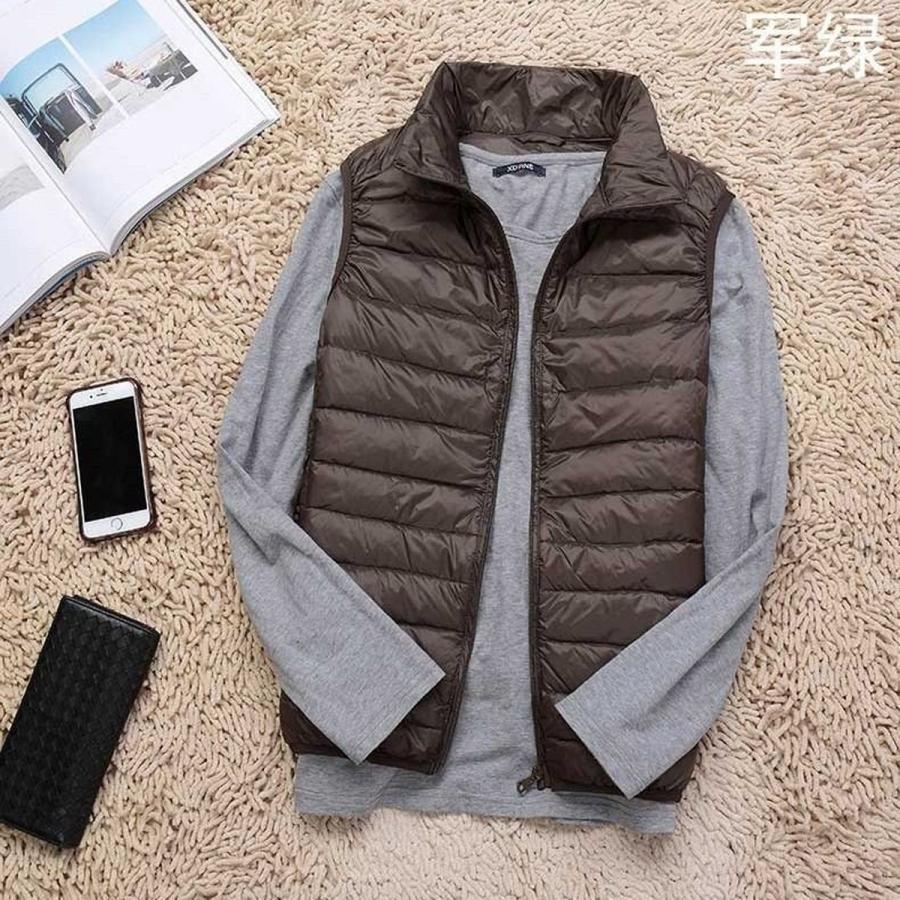ダウンベスト メンズ 軽量 男 ダウン 羽毛 70％ ベスト ダウン