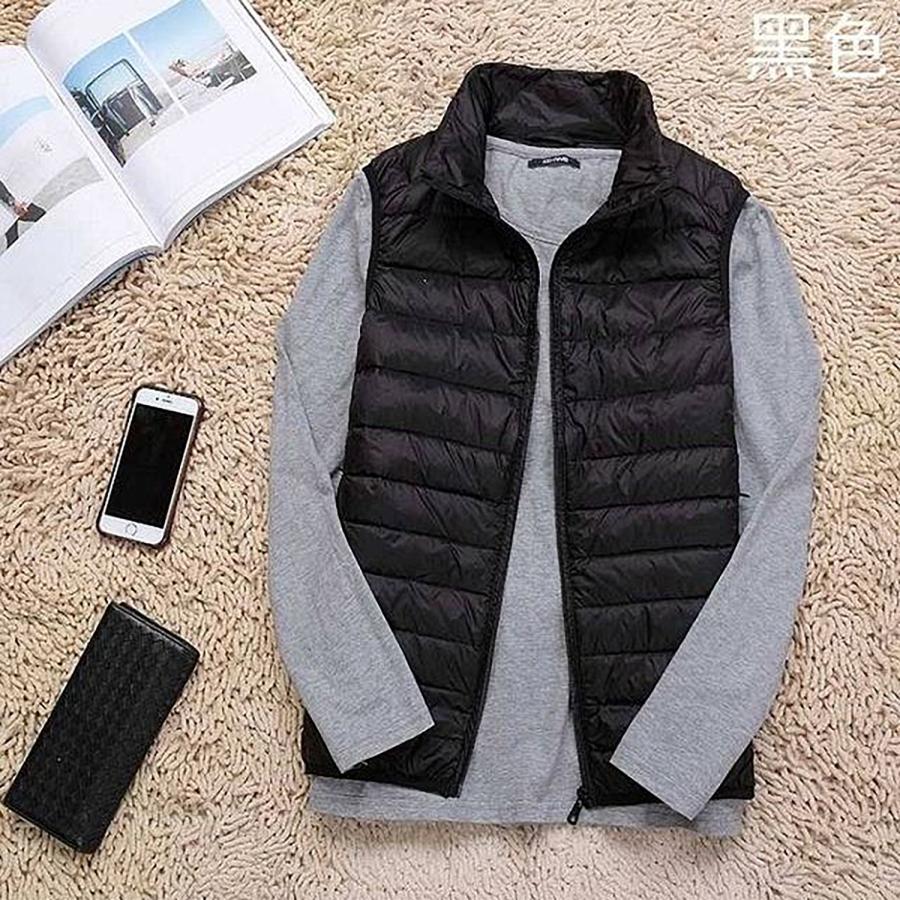 ダウンベスト メンズ 軽量 男 ダウン 羽毛 70％ ベスト ダウン