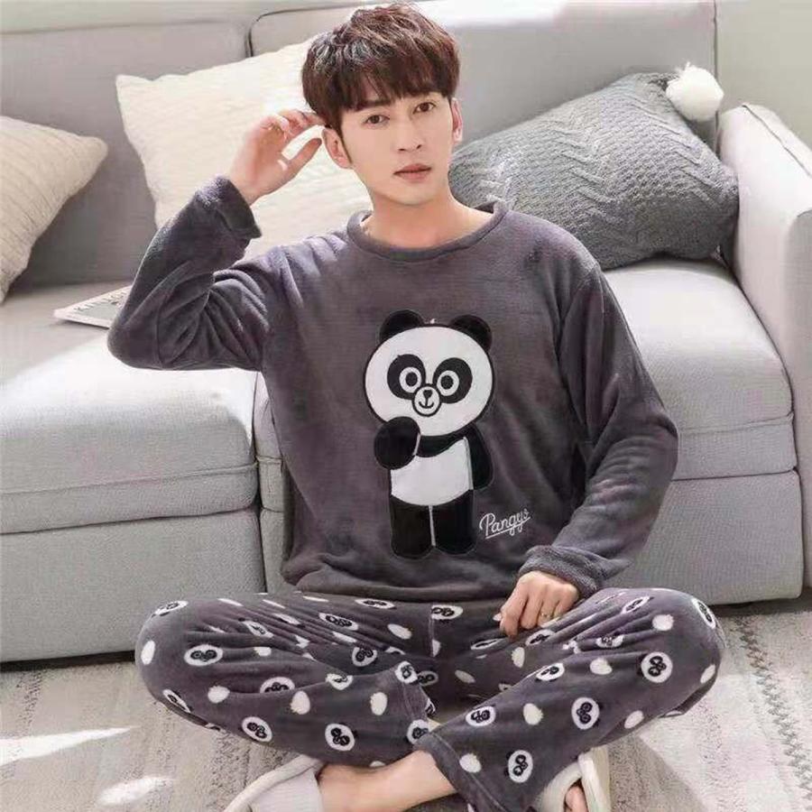 メンズ ふわふわ パジャマ あったか 厚手 長袖パジャマ 上下セット パンツセット 寝間着 ライン キャラクター 多種類 学生 ルームウェア 部屋着 Mf 00 A Puni Masyu Mon Cheri 通販 Yahoo ショッピング