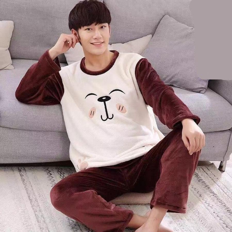 メンズ ふわふわ パジャマ あったか 厚手 長袖パジャマ 上下セット パンツセット 寝間着 ライン キャラクター 多種類 学生 ルームウェア 部屋着 Mf 00 A Puni Masyu Mon Cheri 通販 Yahoo ショッピング