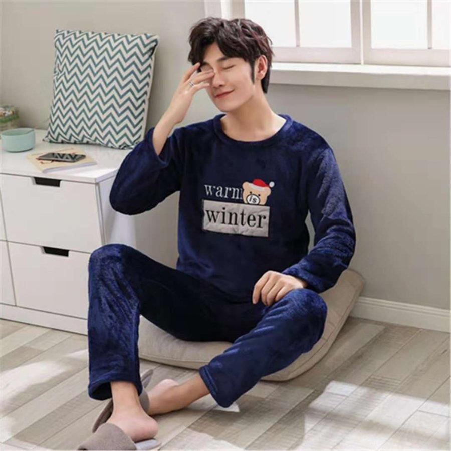 メンズ ふわふわ パジャマ あったか 厚手 長袖パジャマ 上下セット パンツセット 寝間着 ライン キャラクター 多種類 学生 ルームウェア 部屋着 Mf 00 A Puni Masyu Mon Cheri 通販 Yahoo ショッピング
