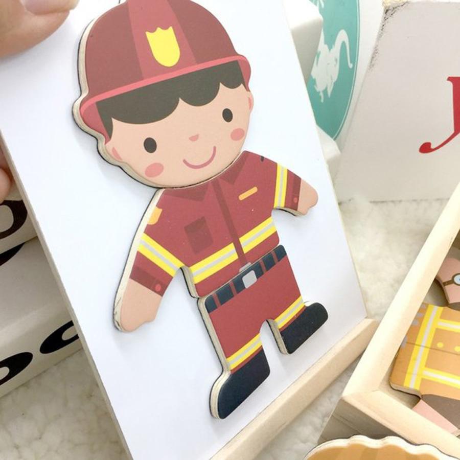 知育玩具 子供向けジグソーパズル キャリアマン 職業認識 木製 木のオモチャ 磁気 消防士 医者さん スポーツマン ポリスマン６種類 Oc 0005 A Puni Masyu Mon Cheri 通販 Yahoo ショッピング