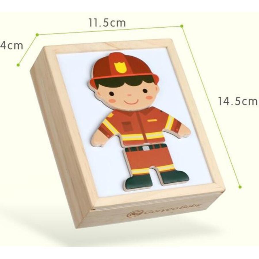 知育玩具 子供向けジグソーパズル キャリアマン 職業認識 木製 木のオモチャ 磁気 消防士 医者さん スポーツマン ポリスマン６種類 Oc 0005 A Puni Masyu Mon Cheri 通販 Yahoo ショッピング