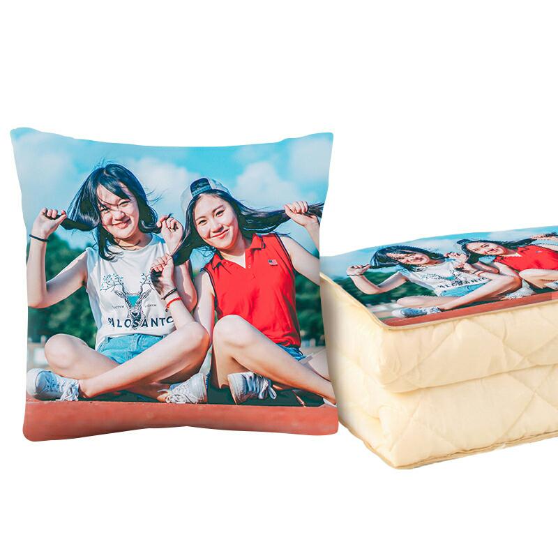 オリジナル 2WAY クッション ブランケット 写真入り オーダーメイド 40