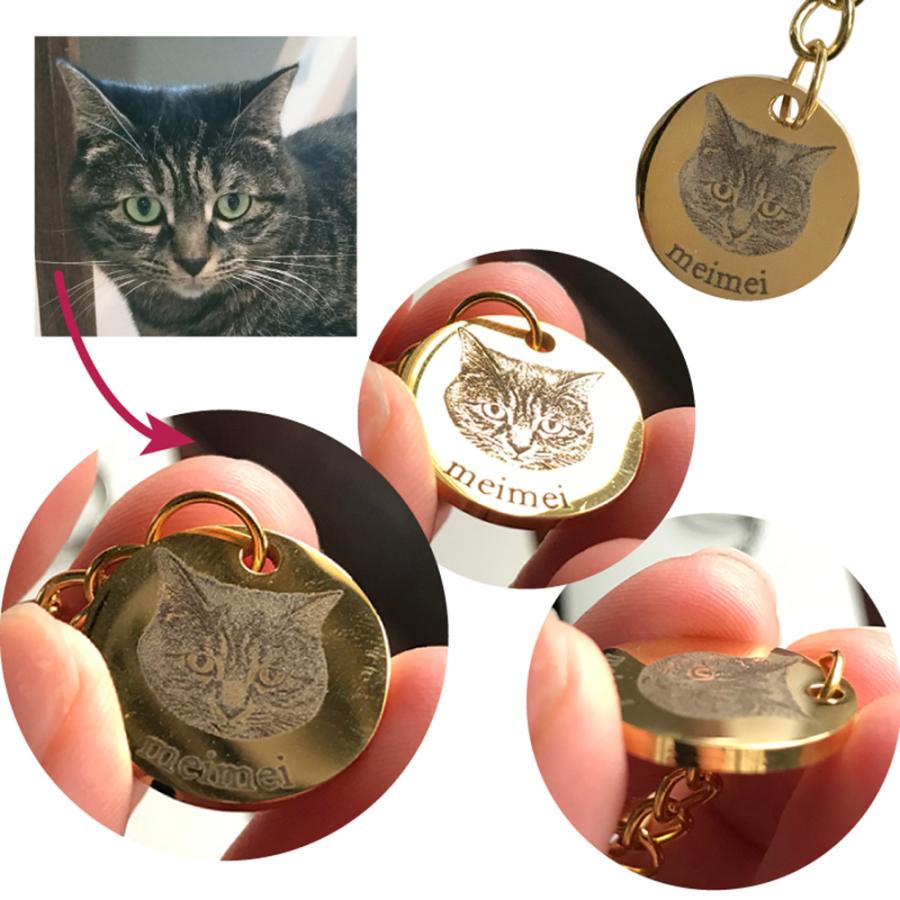 オリジナル ペット レーザー刻印 キーホルダー ステンレス サイズ別