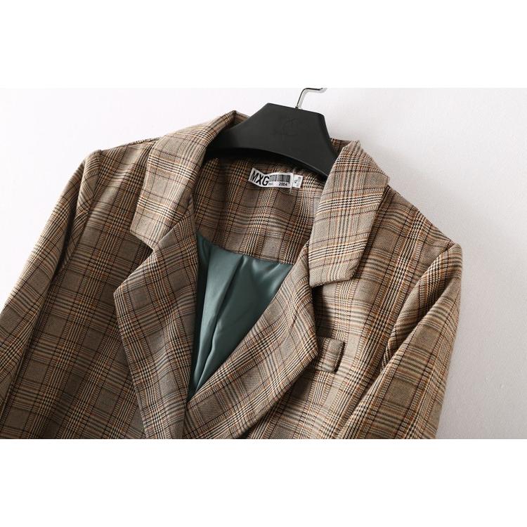 大きいサイズ レディース テーラード ジャケット チェック XL