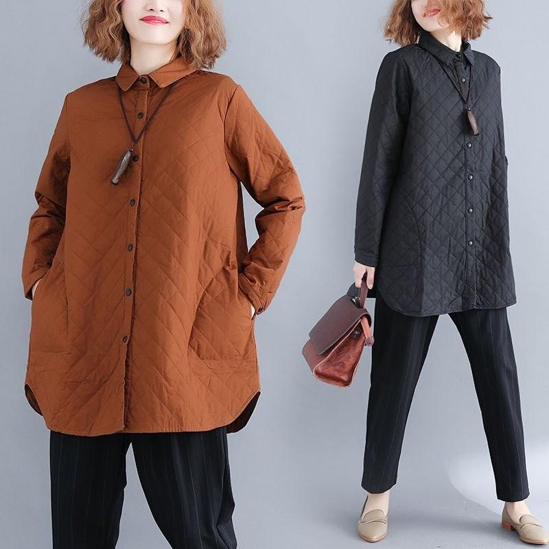 大きいサイズ レディース キルティング スプリング ジャケット 格子 XL 