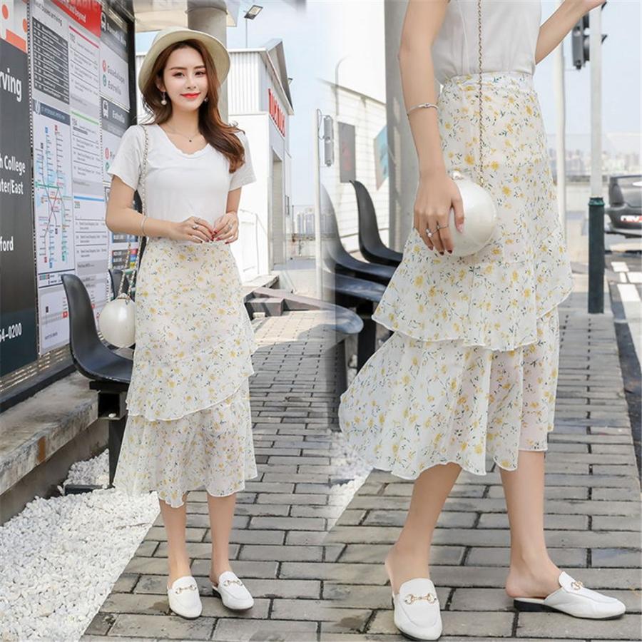 大きいサイズ レディース 台型 小花柄 スカート 通勤 S〜5XL LL 大きいサイズ レディース 台型 小花柄 スカート 通勤 S〜5XL LL