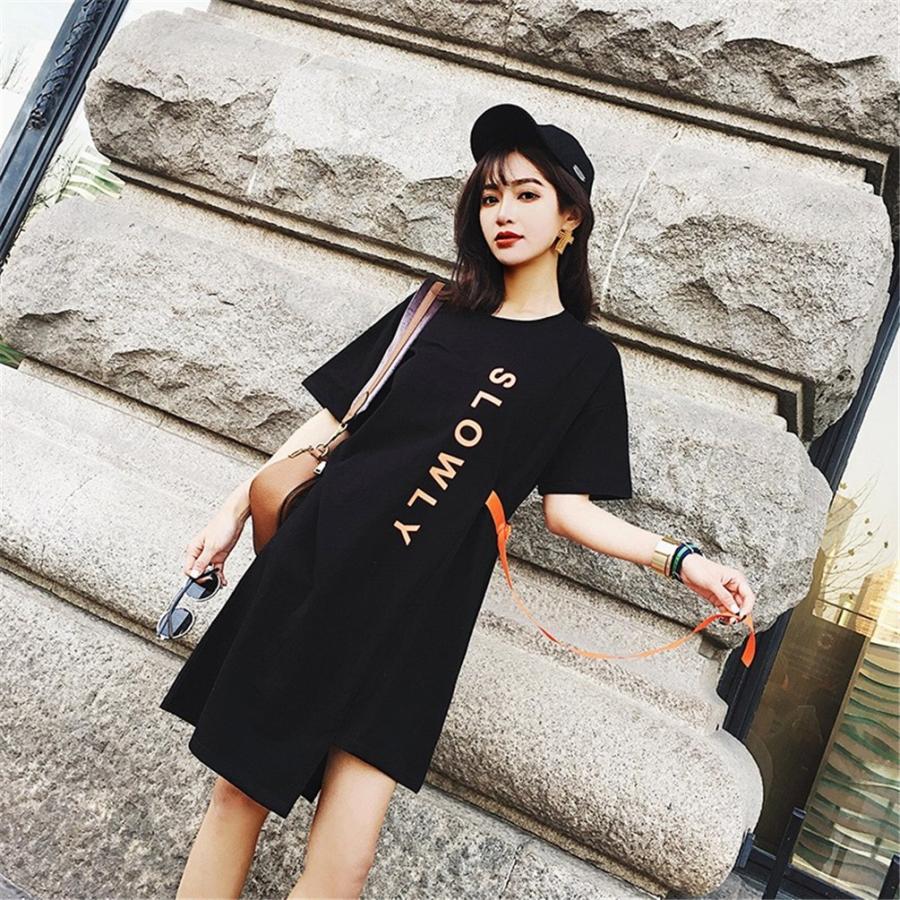 大きいサイズ レディース Tシャツ ロング シャツワンピース シンプル